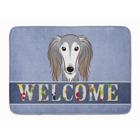 Carolines Treasures Saluki Welcome Machine Washable Memory Foam Mat BB1415RUG